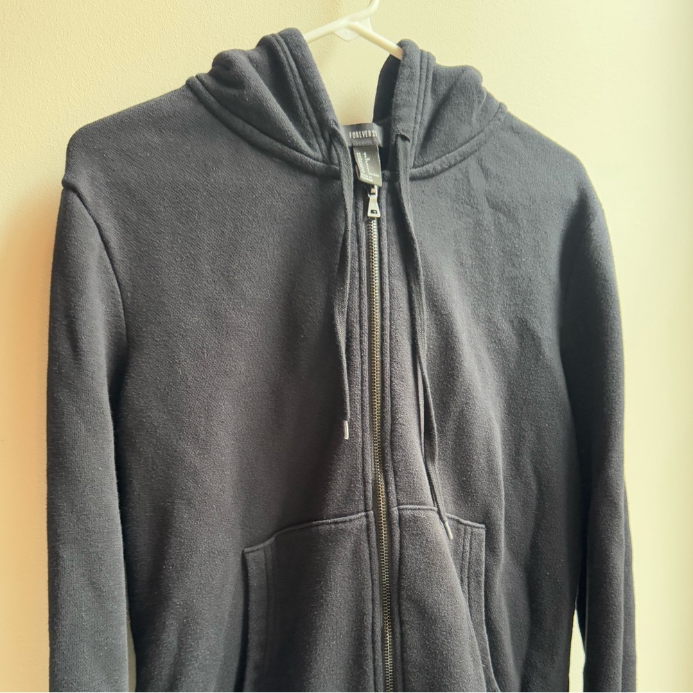 Long zip up hoodie
